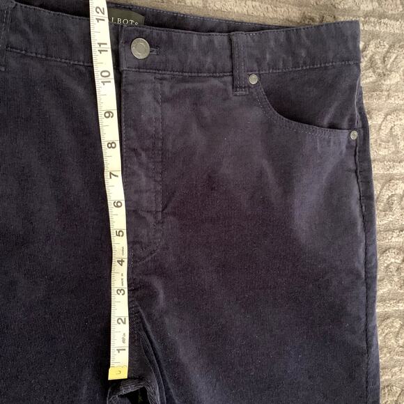 Talbots Navy Blue Stretch Corduroy Straight Leg 5 Pocket Pant Size 14 - Picture 7 of 8